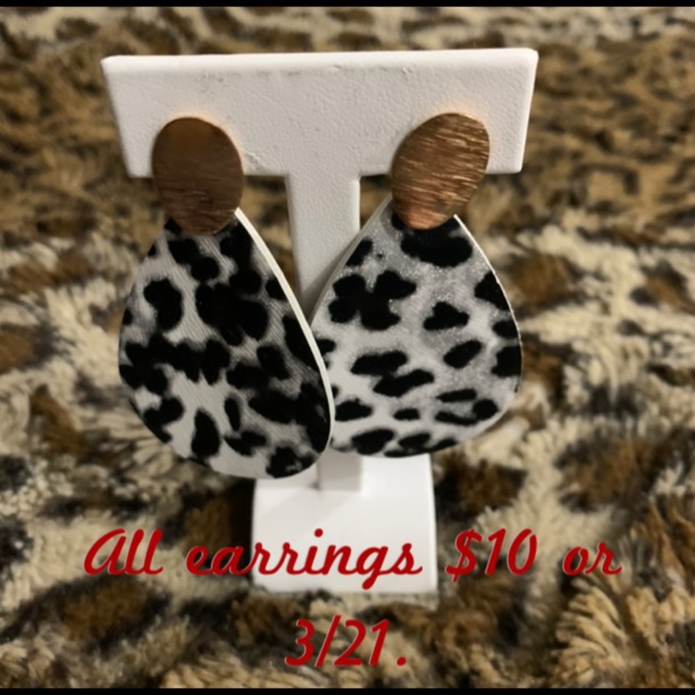Handmade Faux Leather Earrings